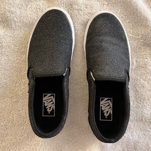 Vans Slip-On Sneakers - Women’s Size 9 - Black Sparkle